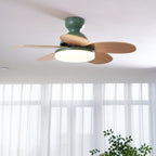 Liora Kids' Wood-Blade Ceiling Fan With Integrated LED, Multicolor