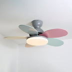 Liora Kids' Wood-Blade Ceiling Fan With Integrated LED, Multicolor