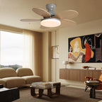 Liora Kids' Wood-Blade Ceiling Fan With Integrated LED, Multicolor