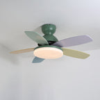 Six-blade ceiling fan light shown against a neutral interior