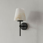 On a plain grey backdrop, the ball-joint arm of this Clérachic wall light appears here in matte black.