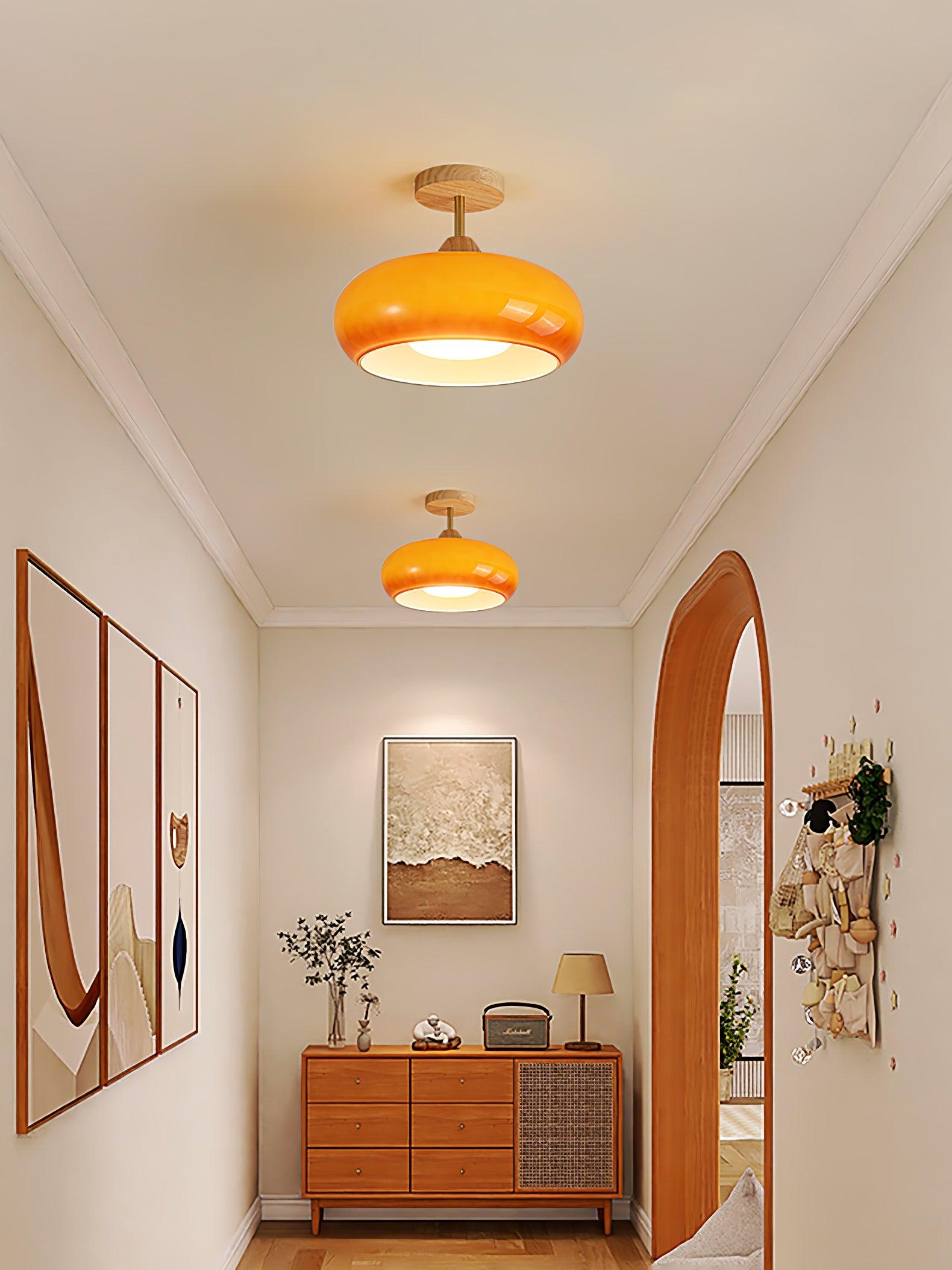 Plafonnier ceiling light styled in a warm character-filled room