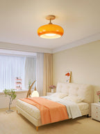 Plafonnier ceiling light overhead view with soft diffused glow
