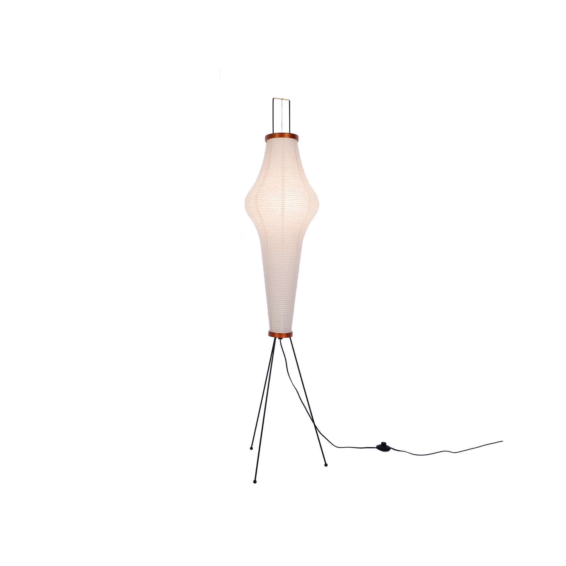 Floor Lamp, Akari Rice Paper Shade, E26/E27, Plug-In, Sculptural