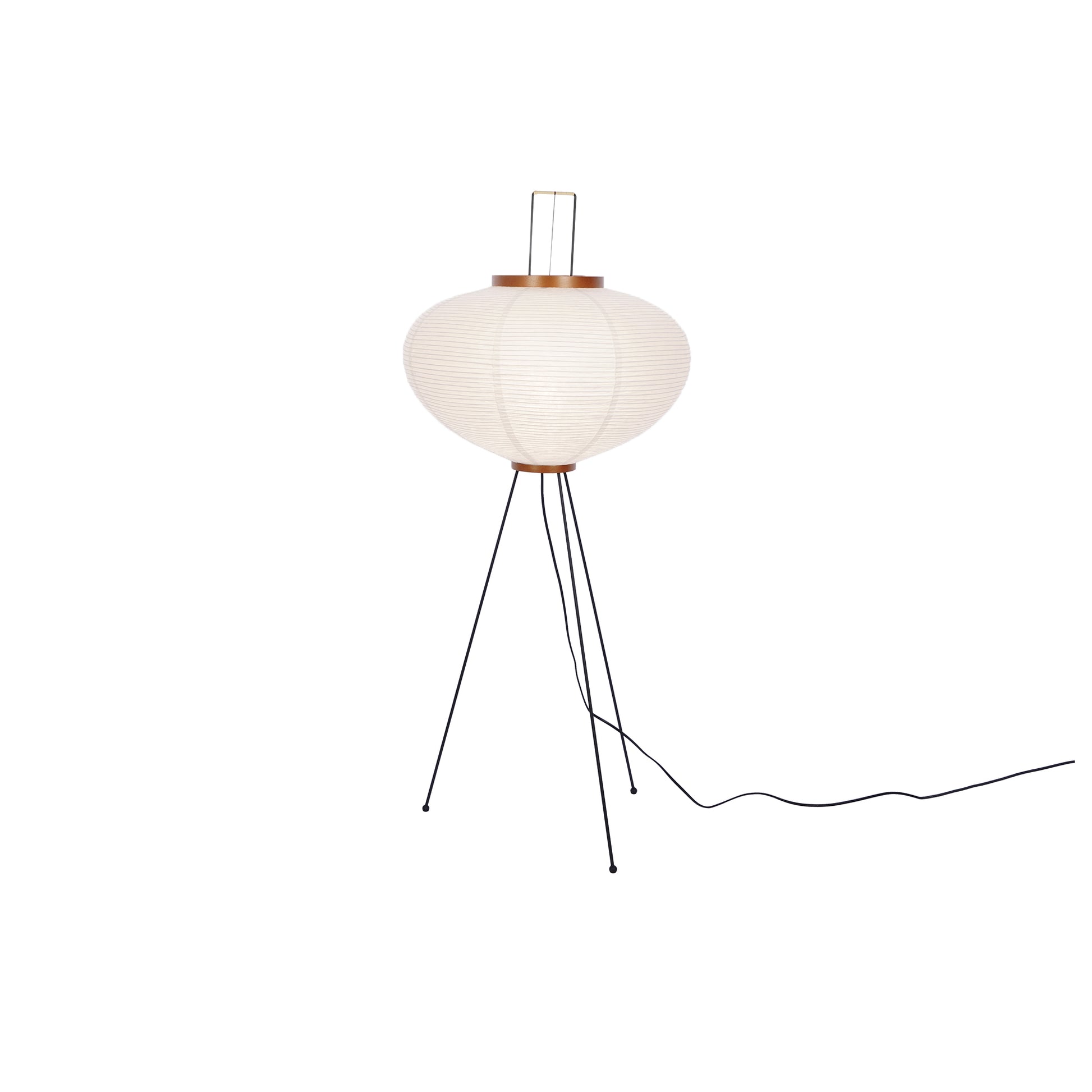 Floor Lamp, Akari Rice Paper Shade, E26/E27, Plug-In, Sculptural