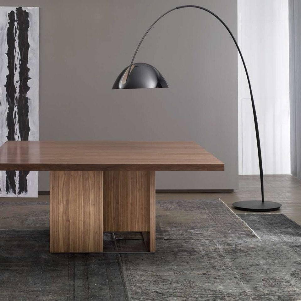Verse arc floor lamp shade and stem shown in close detail