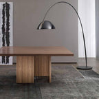 Verse arc floor lamp shade and stem shown in close detail