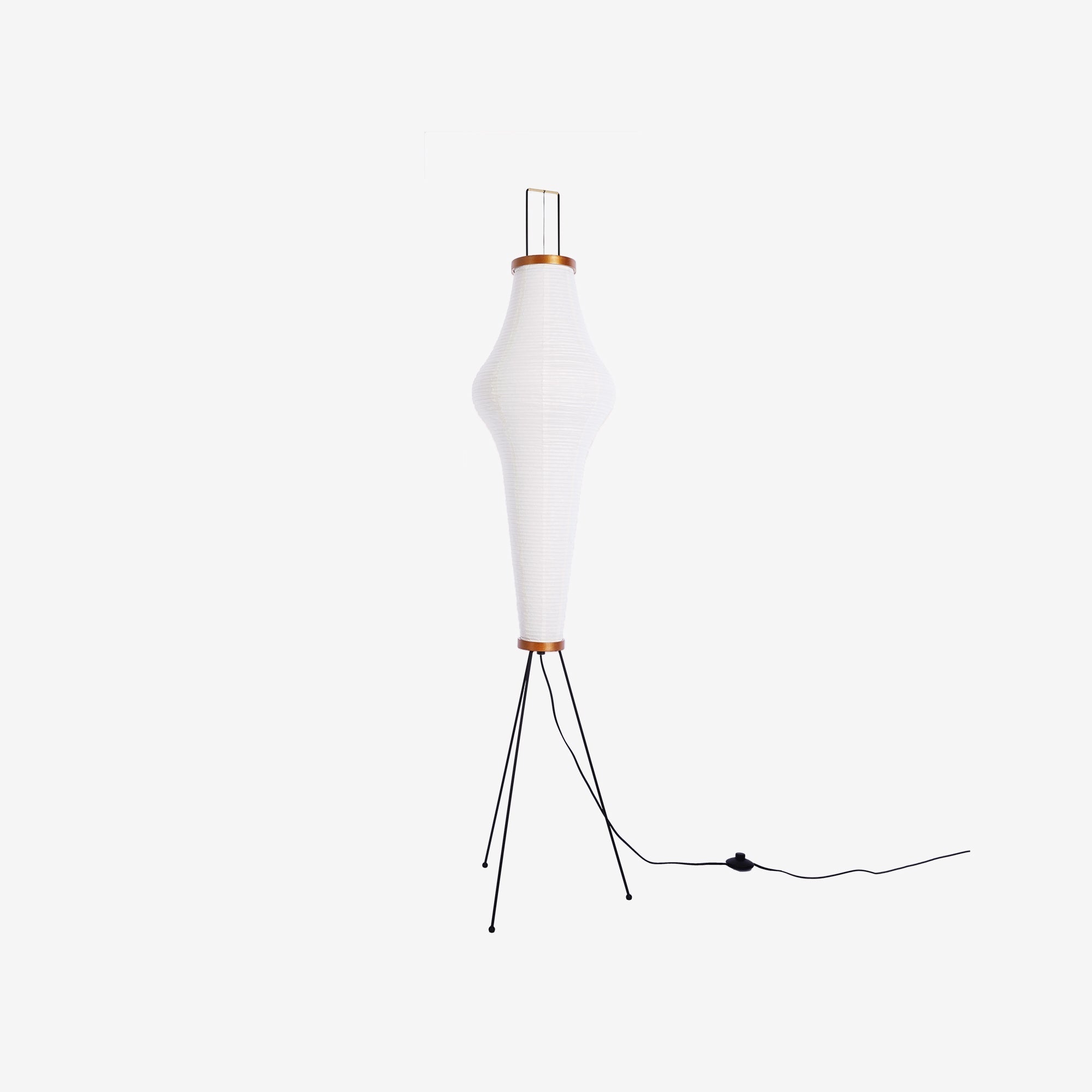 Floor Lamp, Akari Rice Paper Shade, E26/E27, Plug-In, Sculptural