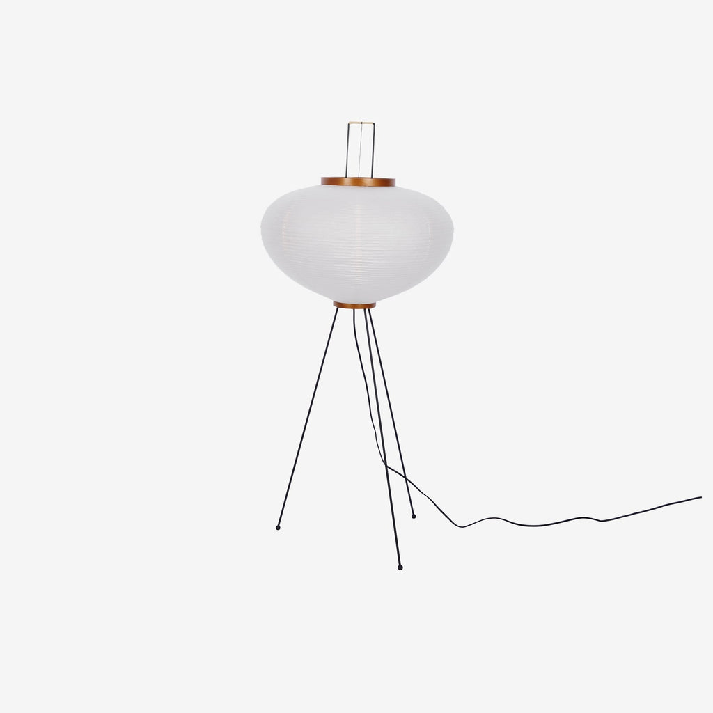 Floor Lamp, Akari Rice Paper Shade, E26/E27, Plug-In, Sculptural