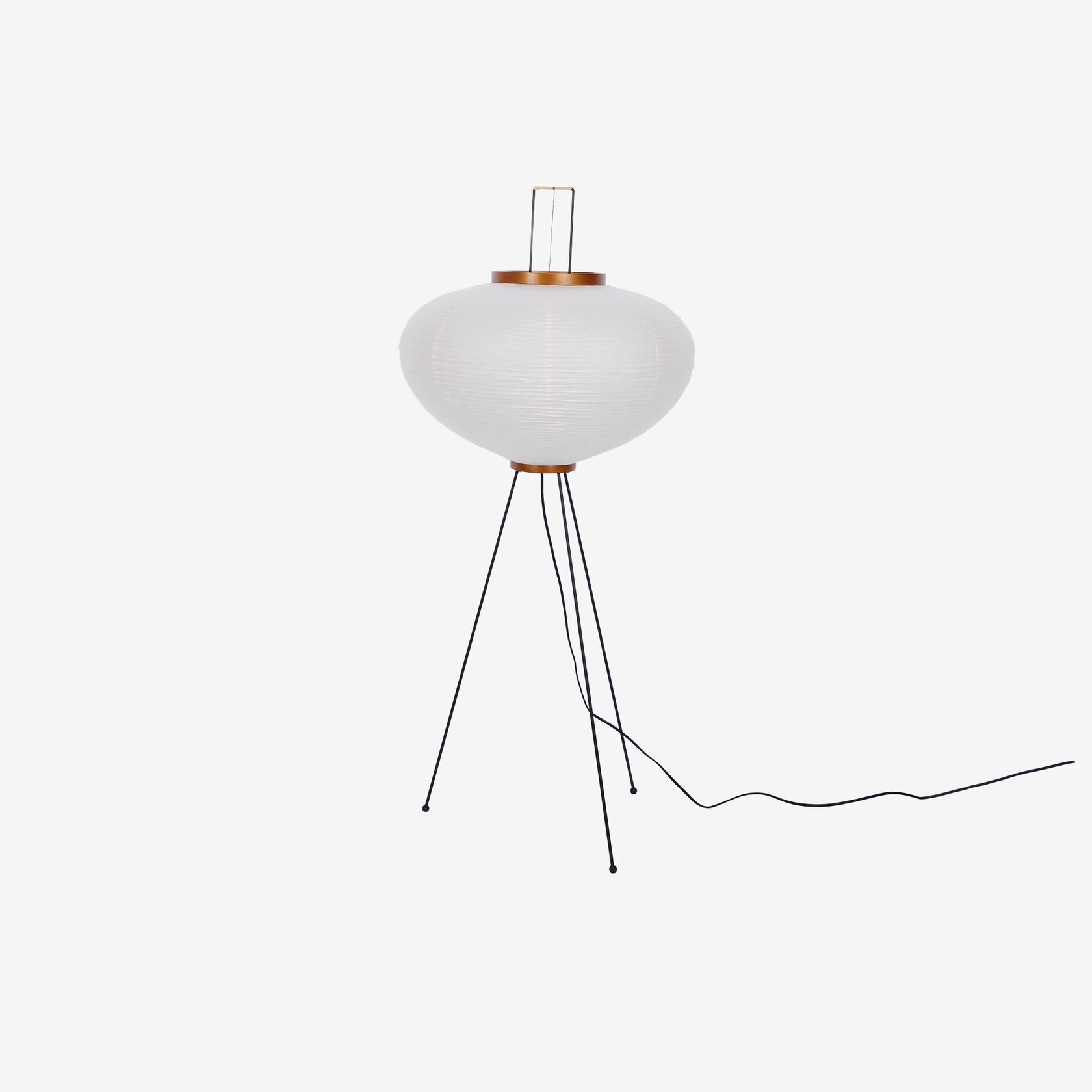 Floor Lamp, Akari Rice Paper Shade, E26/E27, Plug-In, Sculptural