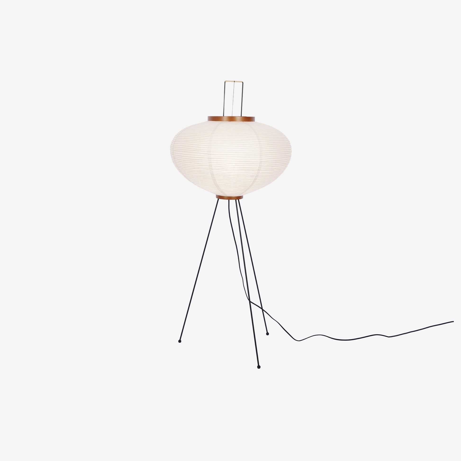 Floor Lamp, Akari Rice Paper Shade, E26/E27, Plug-In, Sculptural