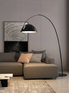 Verse arc floor lamp profile with shade aimed forward