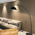 Verse arc floor lamp standing tall in a styled space