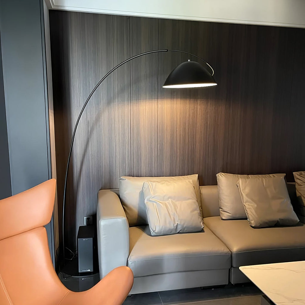 Verse arc floor lamp base support detail close-up