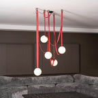 Belt pendant light full sculptural arrangement