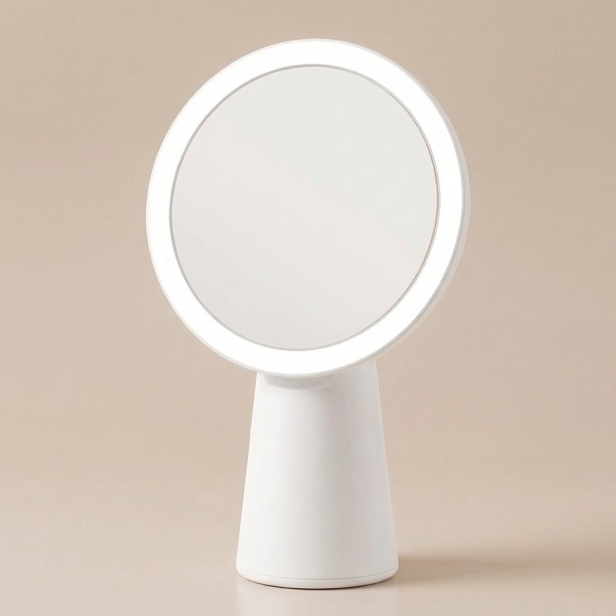 Portable Mirror With Adjustable Lighting And Rechargeable LED Illumination