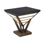 Lampe de poteau géométrique moderne Mary en aluminium, noir mat