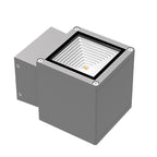 Applique murale extérieure en aluminium moulé sous pression, finition gris sable, lumière LED chaude  