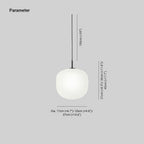 Sandblasted Glass Pendant Lamp, Acorn Shape, 3 Sizes in Orange, Black or White