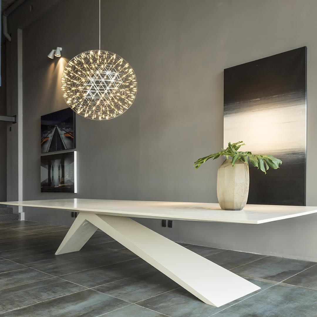 Spark Ball Pendant Light, Stainless Steel Sphere, Warm White LED