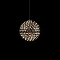 Spark Ball Pendant Light, Stainless Steel Sphere, Warm White LED