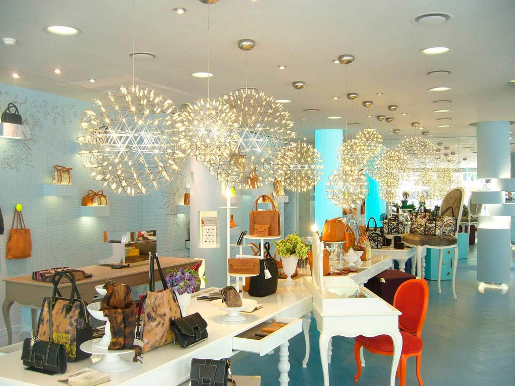 Spark Ball Pendant Light, Stainless Steel Sphere, Warm White LED