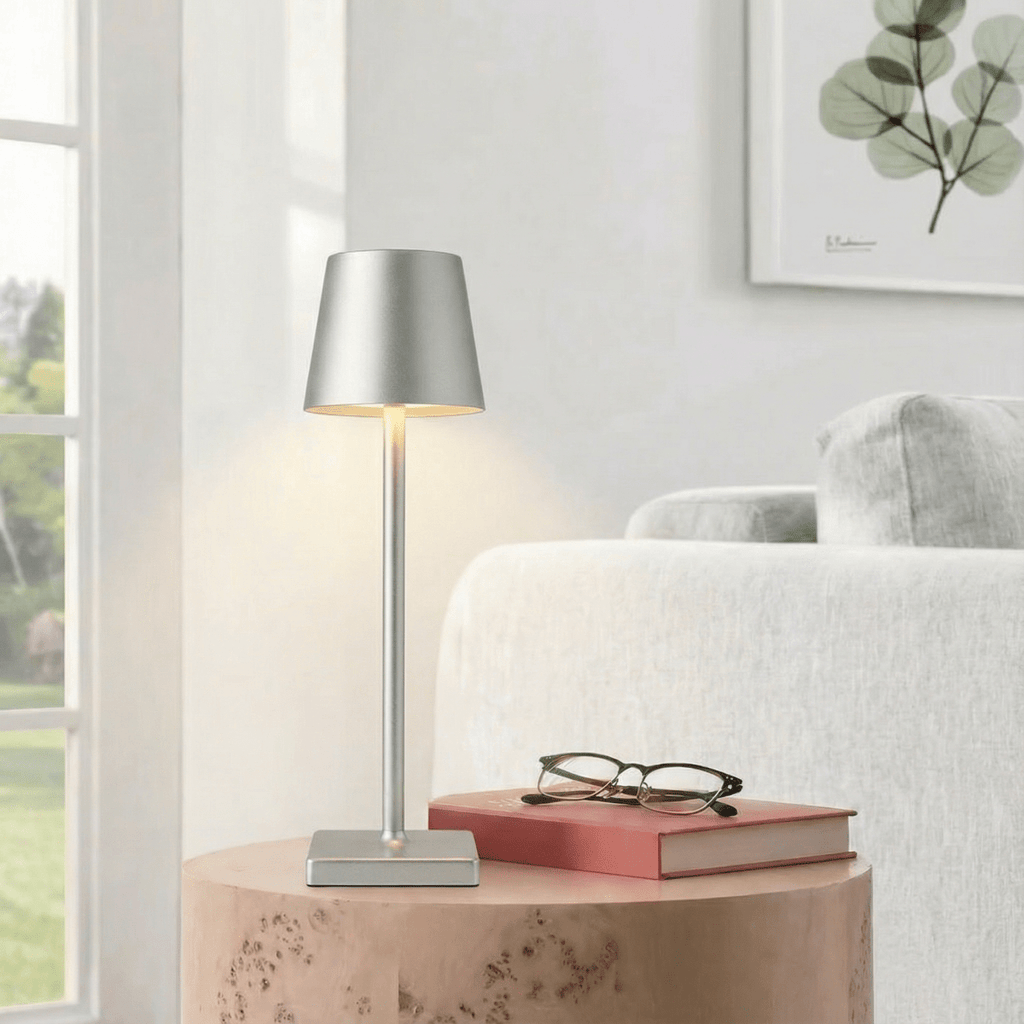 Rechargeable Dimmable LED Lamp Featuring Touch Control, 15 Inches