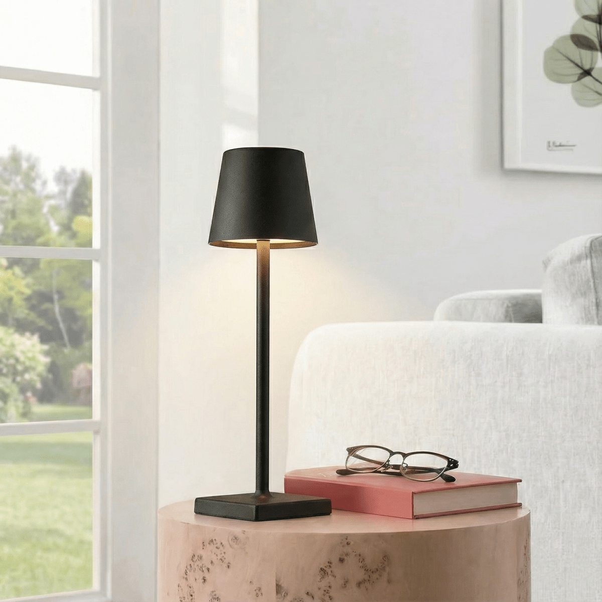 Rechargeable Dimmable LED Lamp Featuring Touch Control, 15 Inches