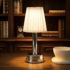 Rechargeable LED Table Lamp With Contemporary Design, 12 Inch Tall
