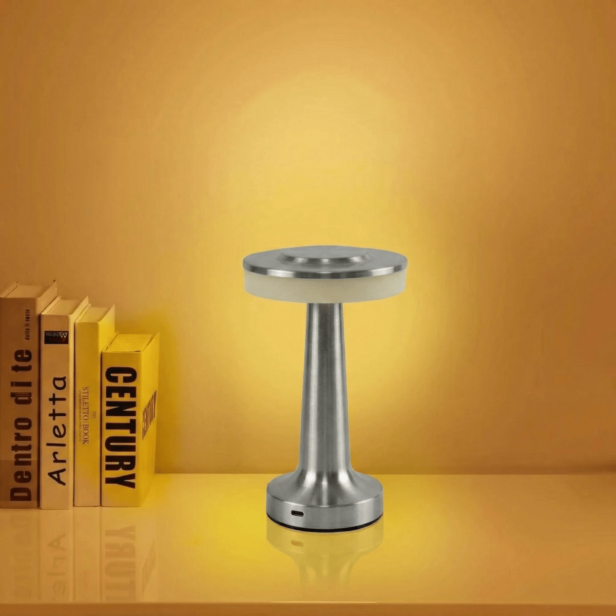 Cordless LED Desk Light Featuring Touch Control And Metal Finish