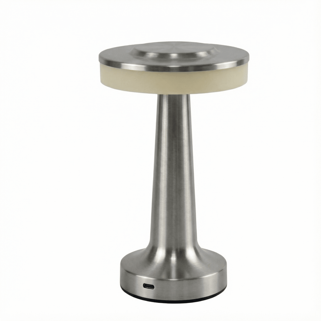 Cordless LED Desk Light Featuring Touch Control And Metal Finish