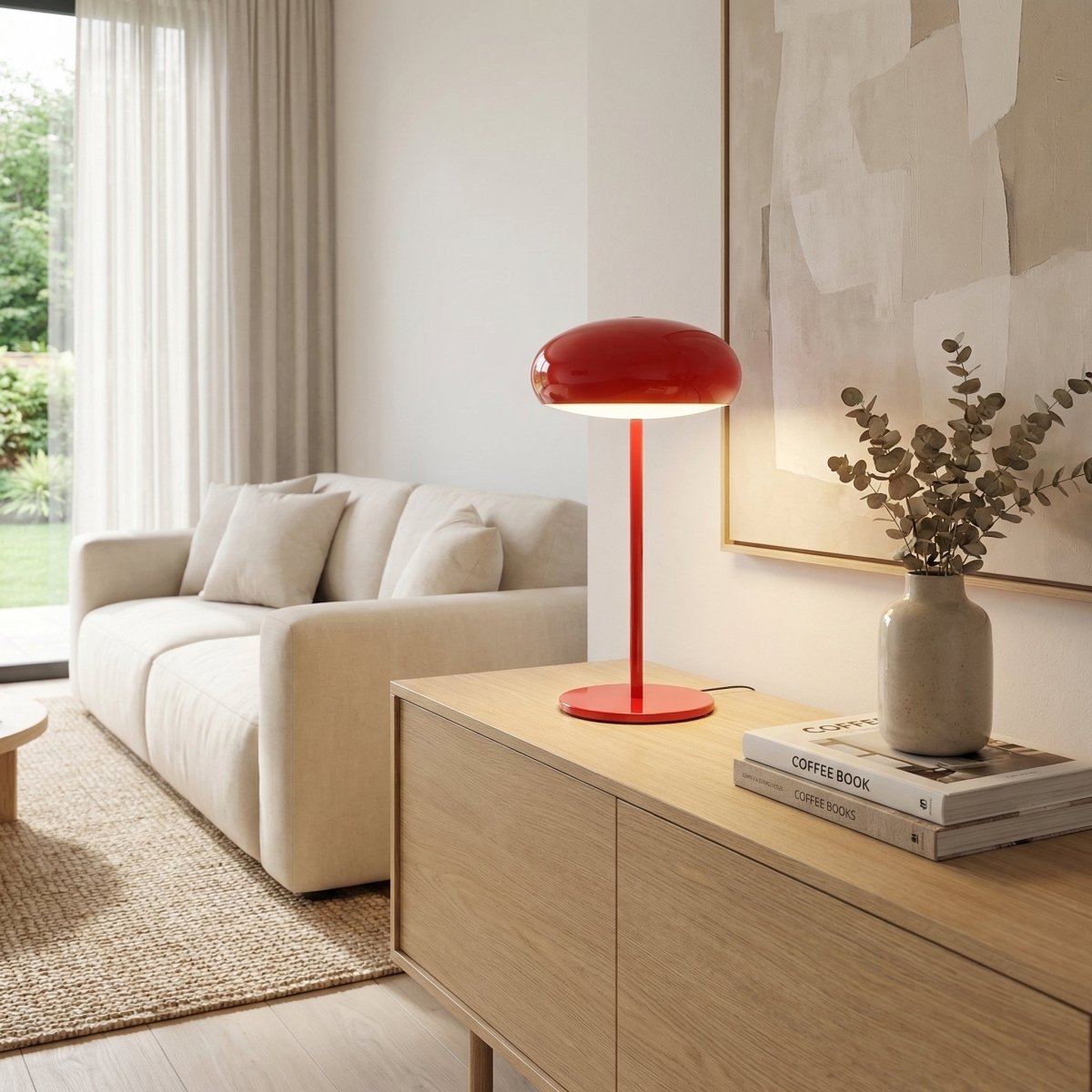 Rechargeable Table Lamp With LED USB Charging 15 Inches Tall