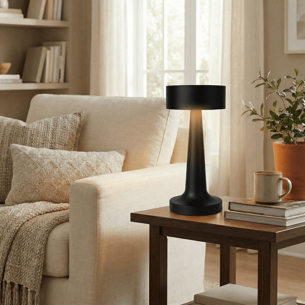 Rechargeable Touch Sensor Table Lamp With LED Illumination 15 Inches