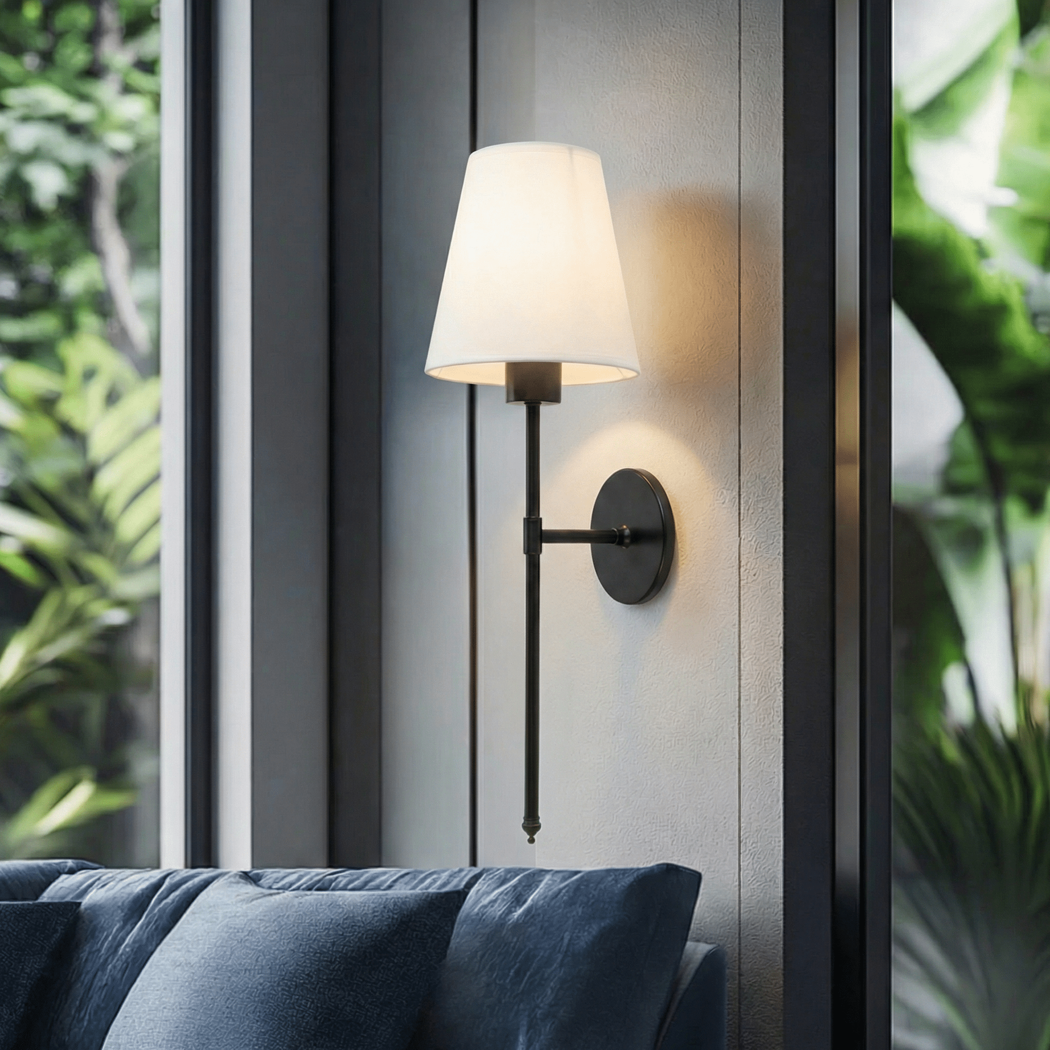 Rechargeable Wall Light With Modern Design And Metal Construction, 12 Inches