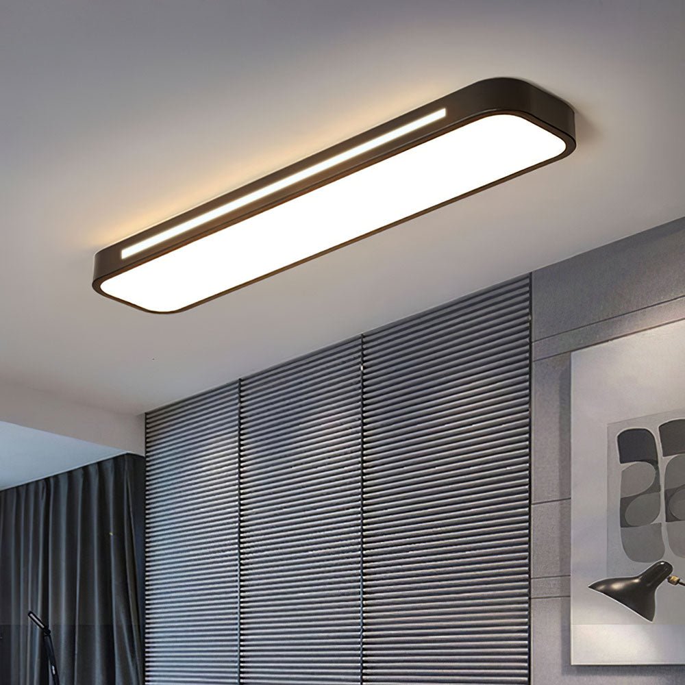 LED Rectangular Ceiling Light Fixture Modern Flush Mount 24 By 12 Inches