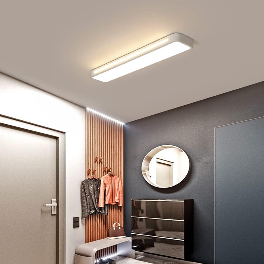 LED Rectangular Ceiling Light Fixture Modern Flush Mount 24 By 12 Inches