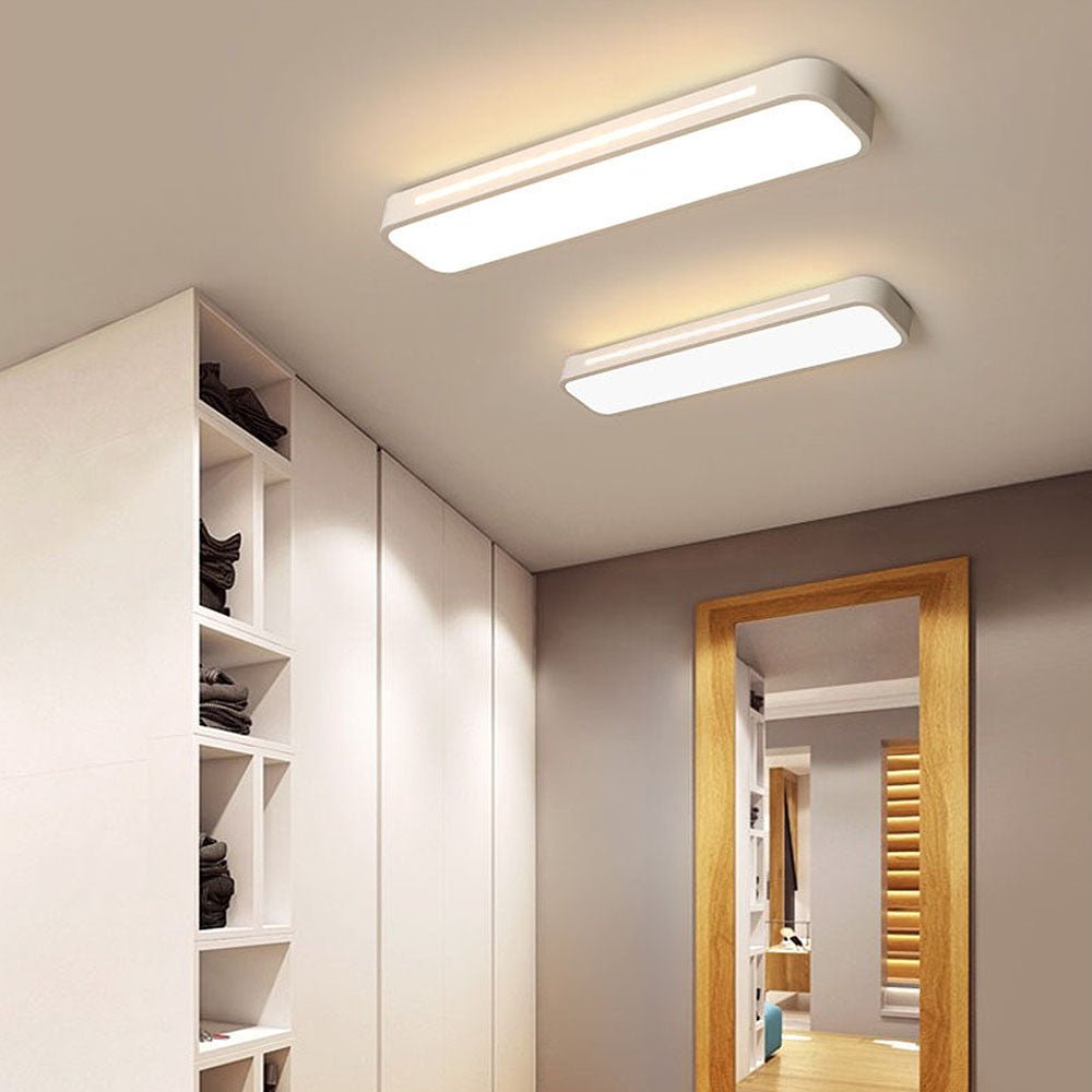 LED Rectangular Ceiling Light Fixture Modern Flush Mount 24 By 12 Inches