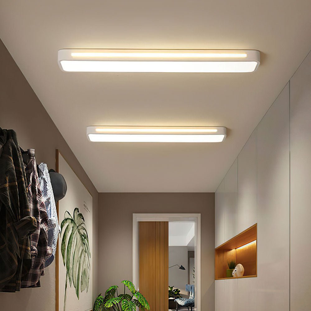 LED Rectangular Ceiling Light Fixture Modern Flush Mount 24 By 12 Inches