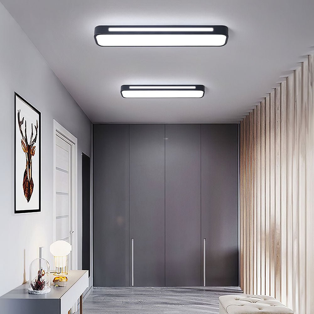 LED Rectangular Ceiling Light Fixture Modern Flush Mount 24 By 12 Inches
