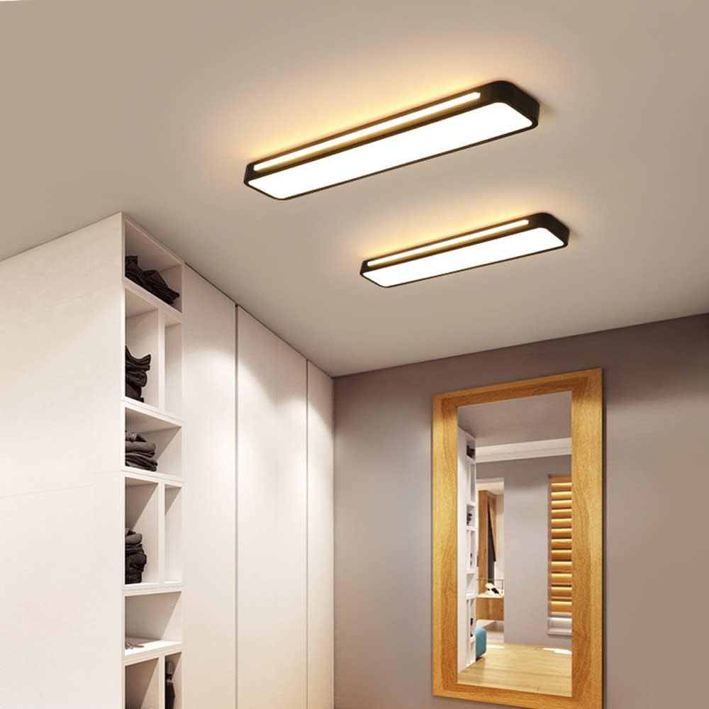 LED Rectangular Ceiling Light Fixture Modern Flush Mount 24 By 12 Inches