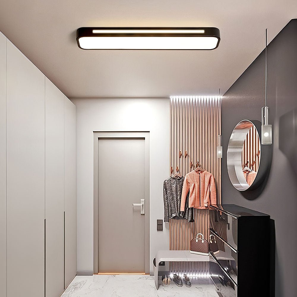 LED Rectangular Ceiling Light Fixture Modern Flush Mount 24 By 12 Inches