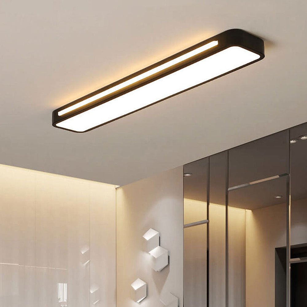 LED Rectangular Ceiling Light Fixture Modern Flush Mount 24 By 12 Inches