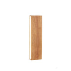 Wooden LED Wall Fixture With Warm Glow, Rectangular 12x6 Inches