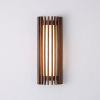 Muto Walnut Wood Wall Lamp, Hardwired Indoor Sconce, Integrated LED