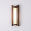 Muto Walnut Wood Wall Lamp, Hardwired Indoor Sconce, Integrated LED