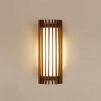 Muto Walnut Wood Wall Lamp, Hardwired Indoor Sconce, Integrated LED