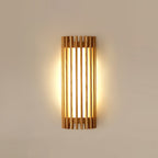 Muto Walnut Wood Wall Lamp, Hardwired Indoor Sconce, Integrated LED