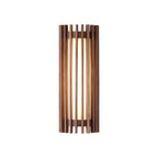 Muto Walnut Wood Wall Lamp, Hardwired Indoor Sconce, Integrated LED