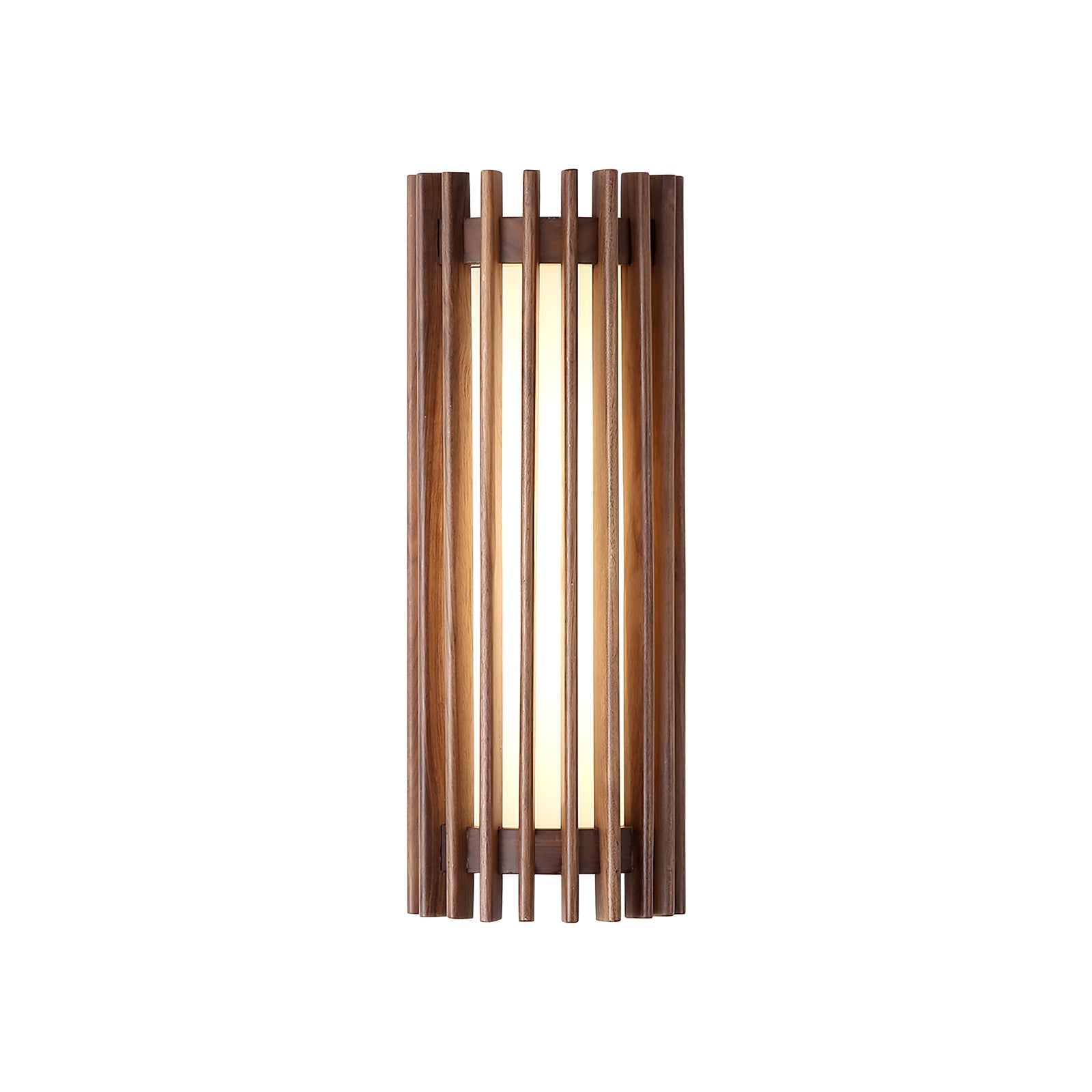 Muto Walnut Wood Wall Lamp, Hardwired Indoor Sconce, Integrated LED