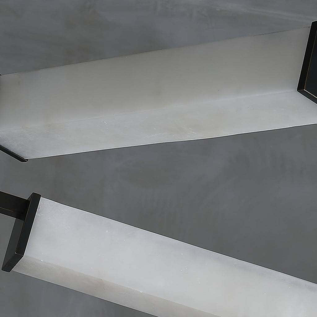 Arsorara Brass Chandelier With Alabaster Shade, Black or White, Integrated LED